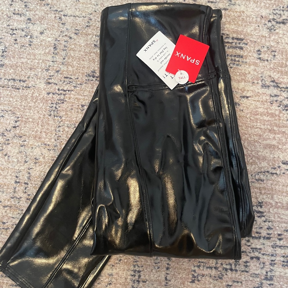 Spanx patent leather leggings Tall Medium